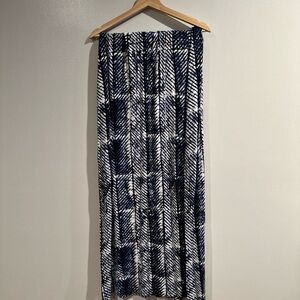 MICHAEL Michael Kors Blue and White Midi Skirt